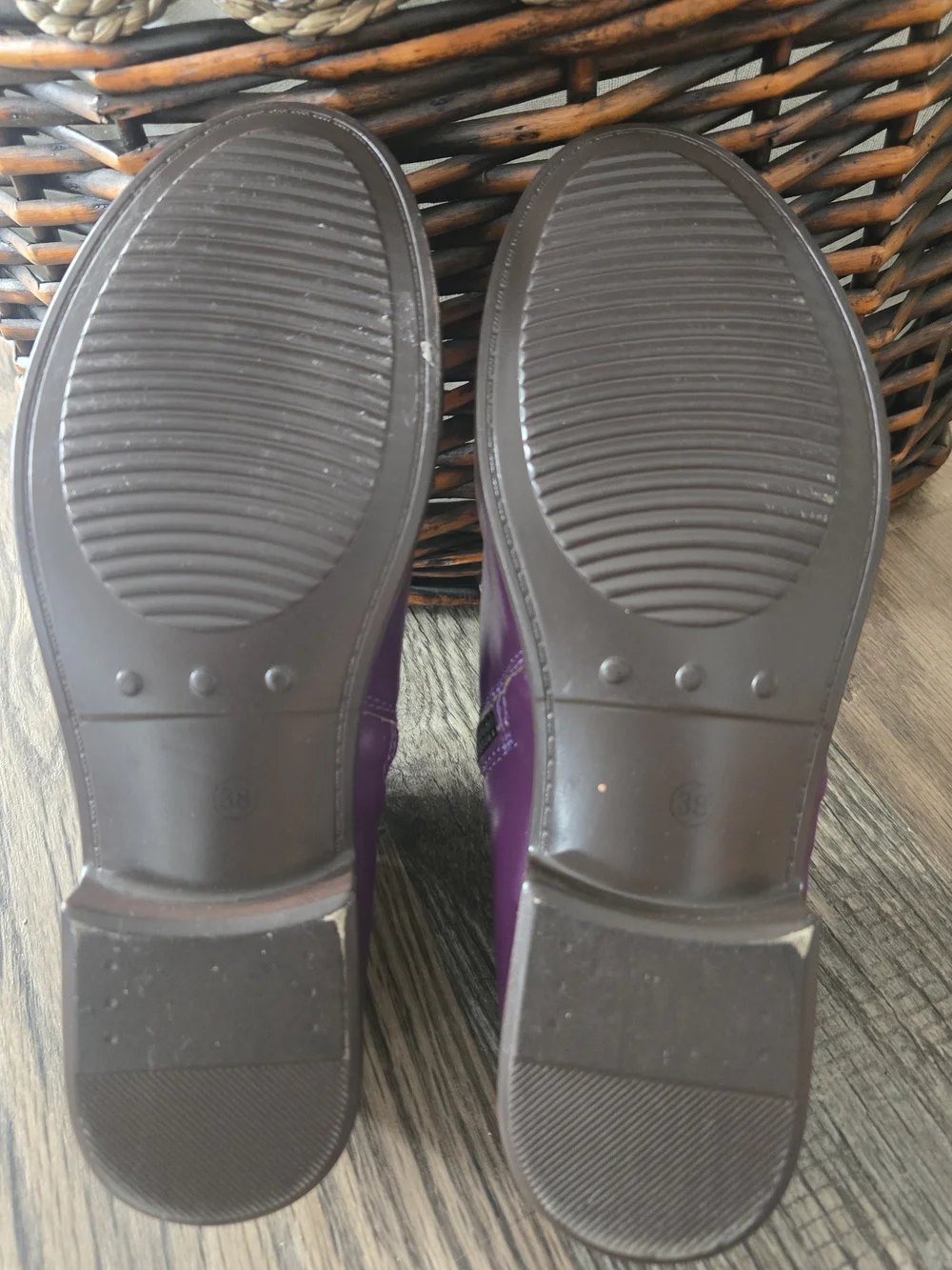 Women's Purple Ankle Boots with Side Zipper